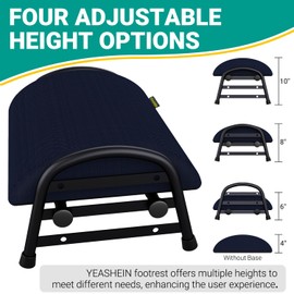 Foot Stool Under Desk for Office Footrest with 3 Adjustable Heights, Under Desk Foot Rest for Car, Home and Office, Office Desk Accessories