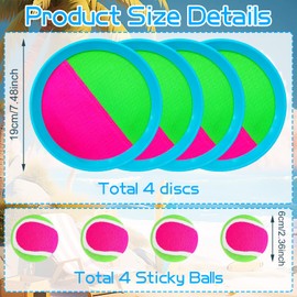 DOWNDRIFT Velcro Ball Game for Children Velcro Ball Set Throwing Game Ball Games for Outdoor Children, Throwing Game Children Outdoor Beach Toy Velcro Ball Game Toy for Party, Garden