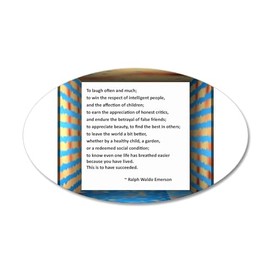 CafePress The Nature of Success 35"x21" Oval Wall Decal, Vinyl Wall Peel, Reusable Cling