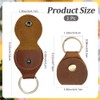 CALFOVERA Genuine Leather Guitar Pick Holder Keychain Brown Waterproof Scratchproof