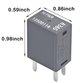 Relay 13500114/8385 (Set of 2) - 12VDC 40A 4Pins for Air Conditioning Fan, Relay 13500114/8385 Compatible for GM Vehicle Models