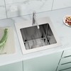 MILOSEN Bar Sink 15''×17'', Drop in T304 Stainless Steel Sink,