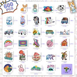 Arme 600 PCS Stickers Pack，Cute Colorful Waterproof Stickers，Vinyl Art Stickers.Stickers for Water Bottles,Skateboards and Notebooks, Laptop Sticker for Teens Girls Kids Adults