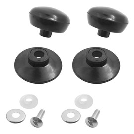 4 Paquetes de tapa de olla, Sonku Utensilios de cocina universales Tapas de reemplazo Tapa Cacerola Tetera Tetera de vidrio Tapa de la olla Asas de sujeción - Negro