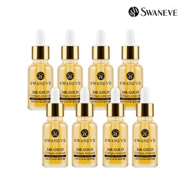 Swaniv 24K Gold Collagen Ampoule 20ml 8 pcs Whitening Wrinkle Improvement Elasticity Lifting Nutrition Serum Essence / 스와니브 24K골드 콜라겐 앰플 20ml 8개 미백 주름개선 탄력 리프팅 영양 세럼 에센스