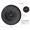 Lafocuse 3D Large Numbers Grey Wall Clock Silent Modern Wall