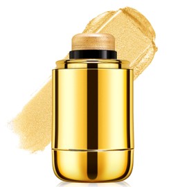 Boobeen Cream Highlighter Stick, Highlighter Makeup Stick for Face and Body, Shimmer Bronzer Stick Glow Face Illuminator Highlight Contouring Stick Long-lasting