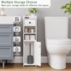 Lomojo Small Bathroom Storage Cabinet with Drawer,7.75L*7.75D*29.6H (White)