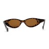 Womens Mod Concave Plastic Frame Oval Cat Eye Sunglasses Tortoise