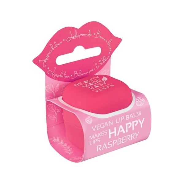 BEAUTY MADE EASY Vegan Raspberry Lip Balm, 6,80 g