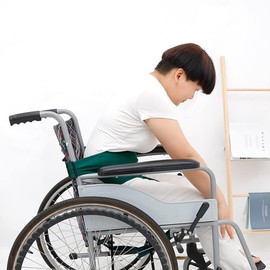 DEEYOTA Wheelchair Seat Belt, Adjustable Strap, Nursing Wheelchair Safety Belt, Breathable, Wide, Soft, Posture Retaining, Slipping, Protection for Elderly (Green 1)