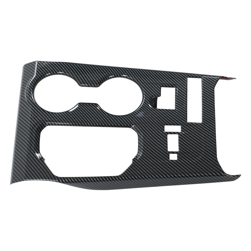 Car Center Console Shift Panel Trim Adhesive Glossy Carbon Fiber