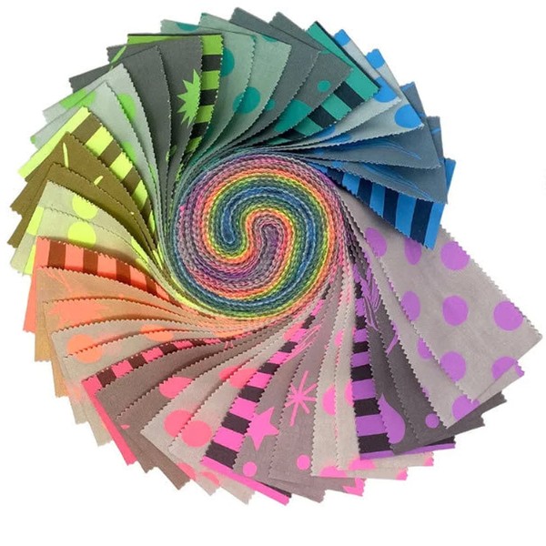 Neon True Colors 2.5'' Design Roll by Tula Pink for