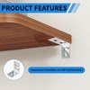 40 PCS L Brackets for Wood, 25x 25mm L Shaped
