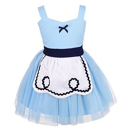 Dressy Daisy Princess Costume Summer Tulle Dress for Baby Girls Size 6-12 Months, Blue