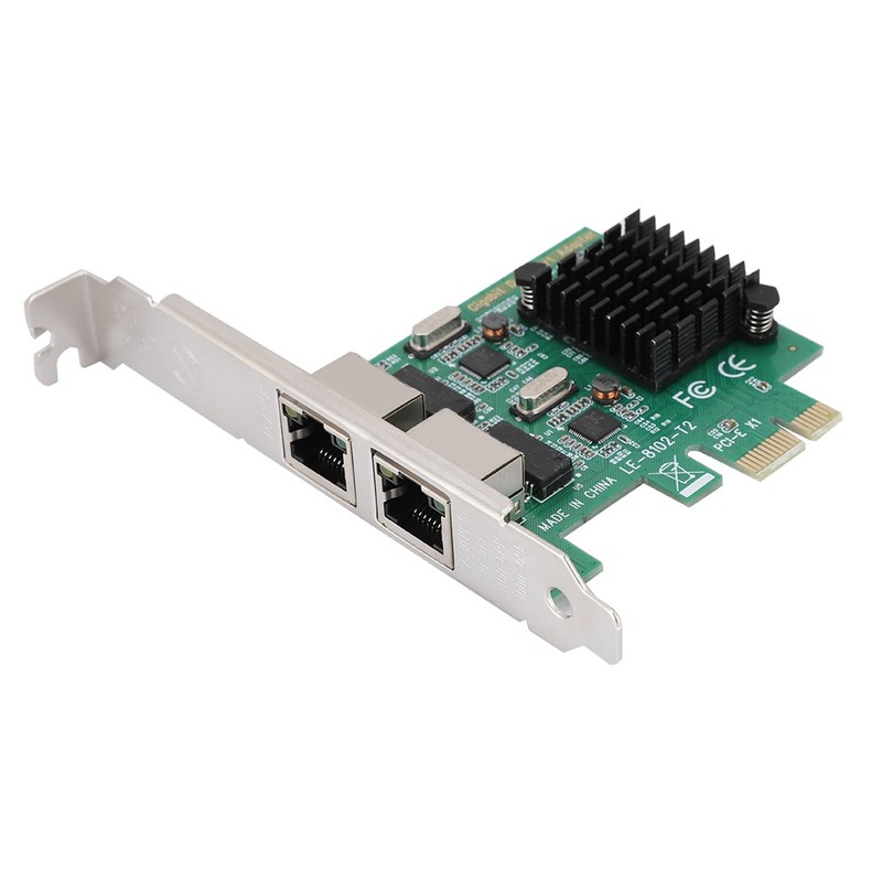 10/100/1000Mbps RJ-45*2 Dual port PCI-Ex1 GigabiT network Card for 8102-T2