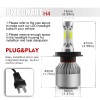 SHENKENUO 4x H4 H11 Combo LED Headlight Fog Light Bulbs