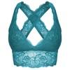 SHEKINI brasier de encaje para mujer, sin varillas, acolchado, espalda