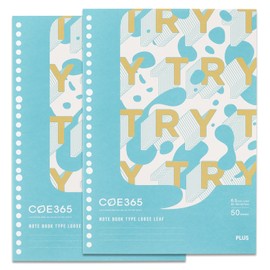 Plus Notebook, Loose Leaf COE365, Blue x Yellow, Set of 2, 76-021 x 2