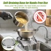 Palksky Colander and Strainer Self Drainer Base Plate Stainless Steel