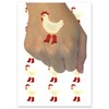 Chicken in Cowboy Boots Temporary Tattoo Water Resistant Fake Body