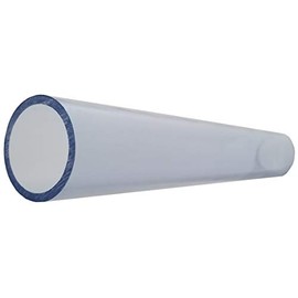 6 Inch Diameter Clear PVC Schedule 40 Pipe [Pipe ID 6.031 inch, OD 6.625 inch] (Bluish tint), Choose Your Length (5 Inches to 8 feet) (Selected Length: 15 Inches)
