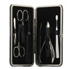 ERBE Solingen Manicure Arms Case 7 Piece Set Bamboo 9088 (Black Color)