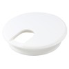 2 Pack Rok Hardware 3" (76mm) White Round Computer Desk