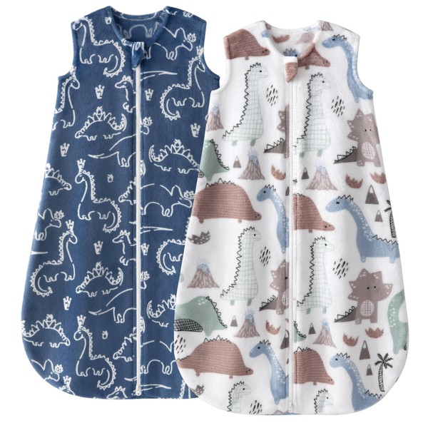 Yoofoss Fleece Baby Sleep Sack 0-6 Months, 2 Pack 1.5