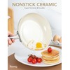 MICHELANGELO Large Frying Pan with Lid, 14 Inch Ceramic Skillet