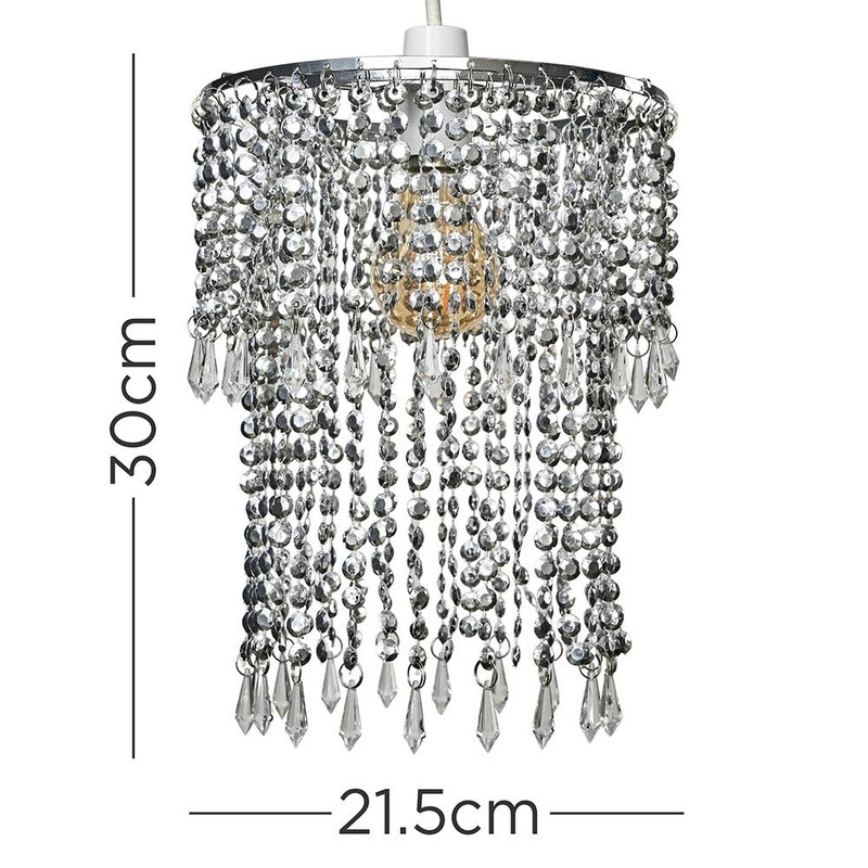 MiniSun Elegant Modern Sparkling Chrome Acrylic Crystal Jewel Bead Effect