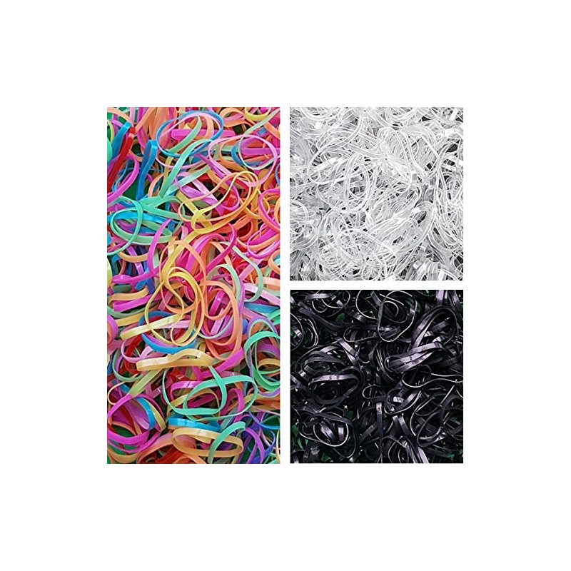 500 x Mini Elastic Hair Bands - Snag free Braids,