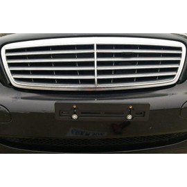 Front License Plate Tag Holder Mounting Adapter Bumper Kit Bracket for Maybach (All Models) Quantity Discount (9.45$ to 5.60$)(Each with 6 Screws + 2 Built in Nuts) – Premium Car Set Accessories (1)