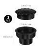 Gatuida 2 Pcs Dashboard Air Vent Exhaust Grille Round Black