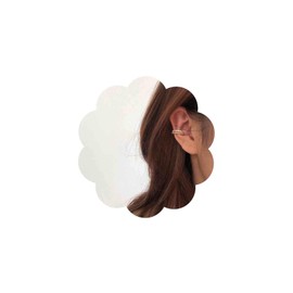 Aneneiceera Boho CZ Star Circle Cuff Earrings Wide Ring Helix Earrings Gold Tiny Crystal Cuff Earrings Not Pierced Clip On Earrings Minimalist CZ Ear Clip (with Star), Zinc, No Gemstone