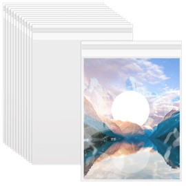 VOKOY 50 Pack 8.5 x 11 Inch Crystal Clear Sleeves Storage Bags, Letter Size Self Sealing Cellophane Bags Resealable Page Protectors Artwork Protectors Photocard Paper Pocket