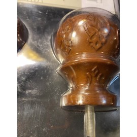 Kirsch NEW One Pair 2 piece Kirsch Elegance Finials 36804.085 Lacey Fits 1 3/8" Pole