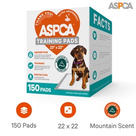 ASPCA Scented Puppy Pads, [150 Count], Dog Pee Pads for Training, Absorbent Potty Pads for Dogs, Quick-Drying Leakproof Large Dog Pads with Odor Control, 22"x22", Puppy Pads for Indoor or Outdoor Use