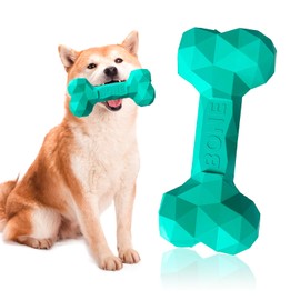 SAVOSWEET Chew Toy Dog Bone Rubber, Dog Toy Bone Indestructible, Dog Bone Medium Dogs Blue, Suitable for Dogs Within 30 kg, Dog Toy for Teeth Cleaning