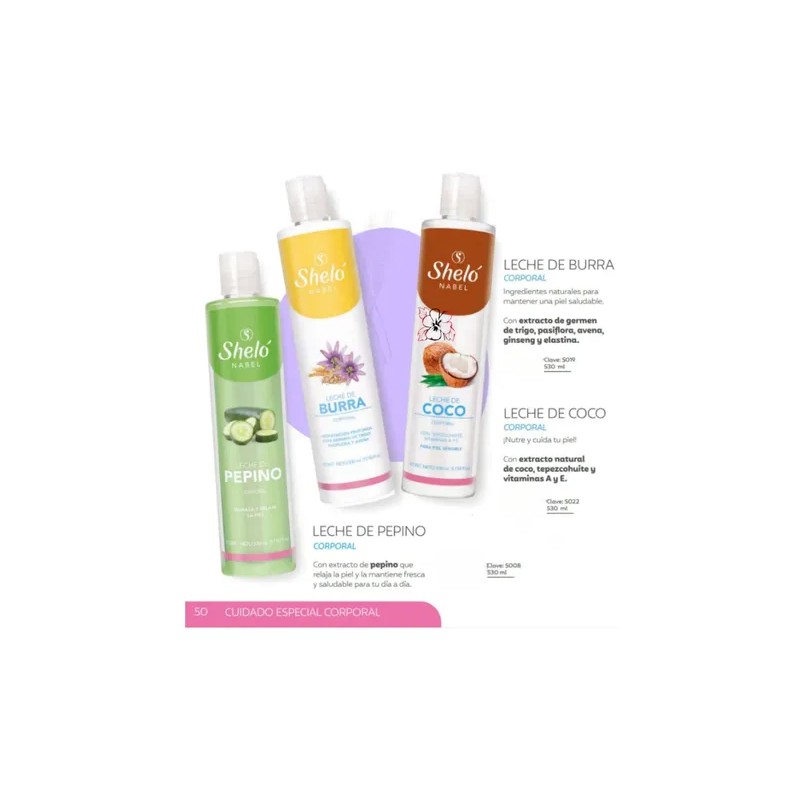 Leche De Coco Corporal Shelo Nabel® 530ml.