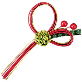 Festival Mizuhiki Festival Ornament, Matsume/Nanten, Double Sided Tape Included (100 Pieces) [Approx. 1.9 x 3.7 inches (4.7 x 9.5 cm)] [Costume Accessory] | New Year's Celebration Celebration Celebration for Commercial, Home Use