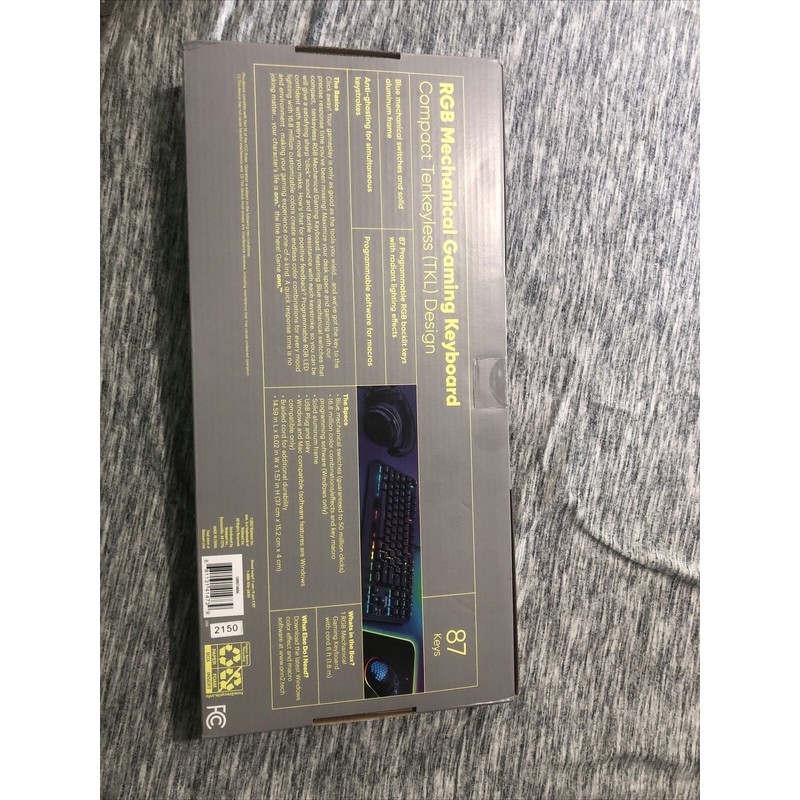 Onn Mechanical Gaming Keyboard -USB Compact |Tenkeyless (TKL) Design Brand