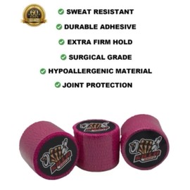 KillaGrips-Rosa (paquete de 3) para cinta de agarre de gancho, cinta de levantamiento de pesas, cinta de pulgar, cinta de mano, cinta de gimnasio, cinta de crossfit, 2 pood, cinta de levantamiento, ci