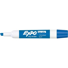 Expo NEW Expo Dry Erase Markers BLUE (Lot Of 12) Chisel top, low odor