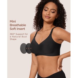 HBselect Maternity Bra Wireless Nursing Bras for Breastfeeding Seamless Ultra Comfort, Natural Shape Pregnancy Sleep Bralette