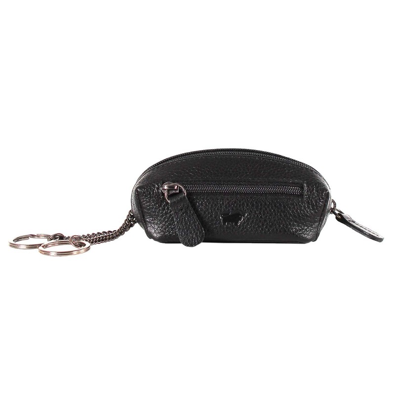 BRAUN BÜFFEL Prato Leather Key Case 9 cm, black