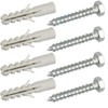 electrosmart Pack of 4 M8 x 50mm Steel Bolts Kit with Wall Plug & Washer for Mounting Bracket Aerial Sky Dish Gates