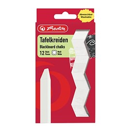 Herlitz Chalk, 12 Pieces in Hanging Pack, Assorted Colours