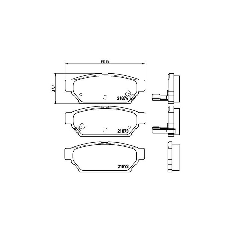 Brembo P 54 016 Brake Pad Set, Disc Brakes (4