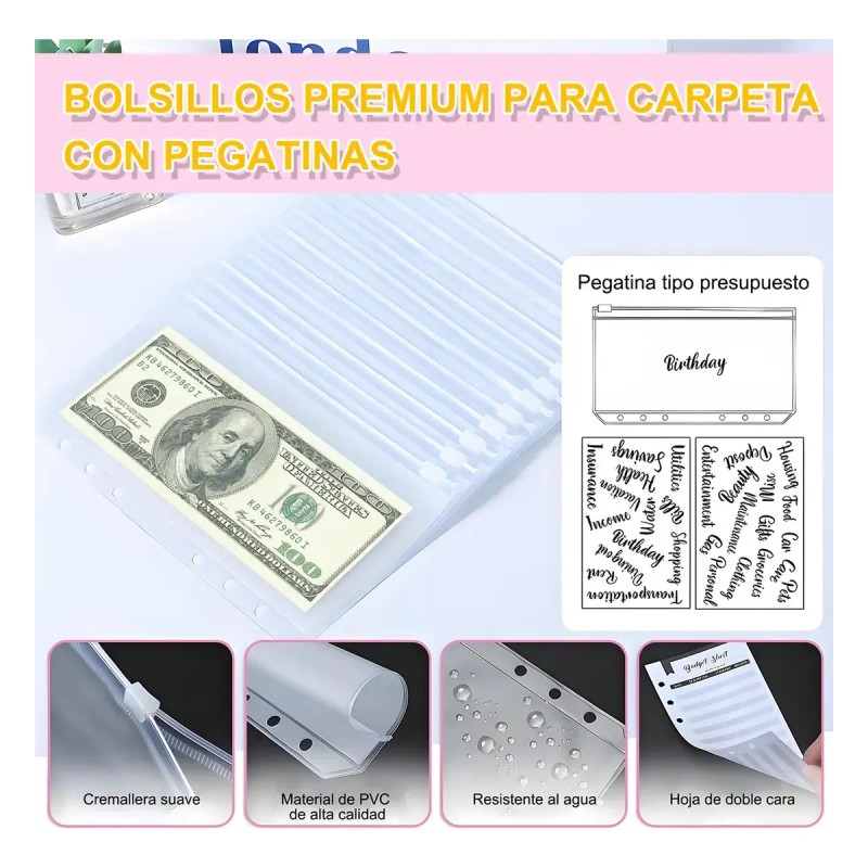 Bolsa De Carpeta Con Cremallera Carpeta A6 Organigasto